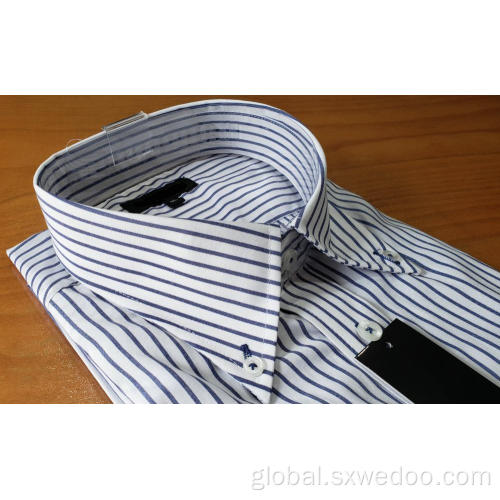 Cotton Polyester Shirt For Men Polyester Cotton Yarn-dyed Short-sleeved Shirt for Men Supplier